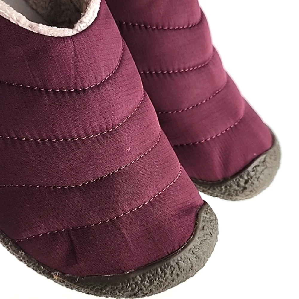KEEN Women's Howser II Quilted Fleece Lined Slip On Insulated Shoes Maroon 7 - Picture 9 of 14